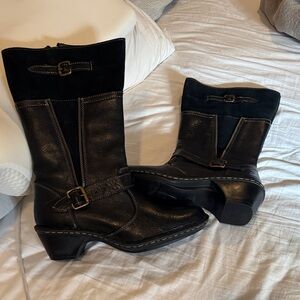 Elegant Black Heeled Boots for Women